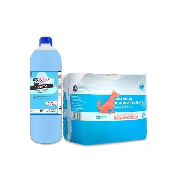 Kit Shampoo Perro Hipoalergenico 1lt  + Sabanillas Absorbente-0