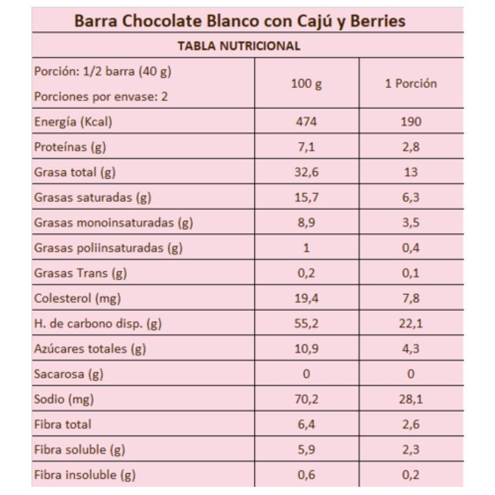 Chocolate Blanco-Cajú Berries SABORES SIN CULPA-3