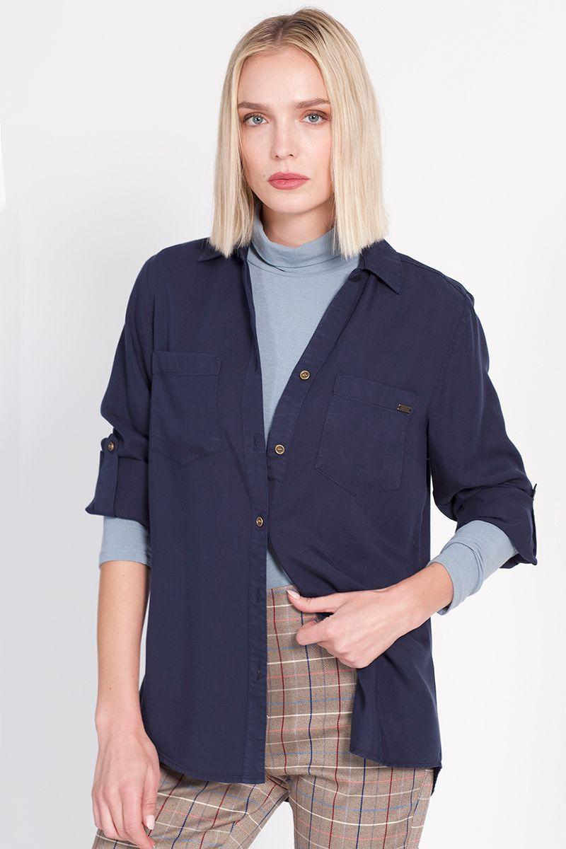 Blusa Camisero Azul Liola-1