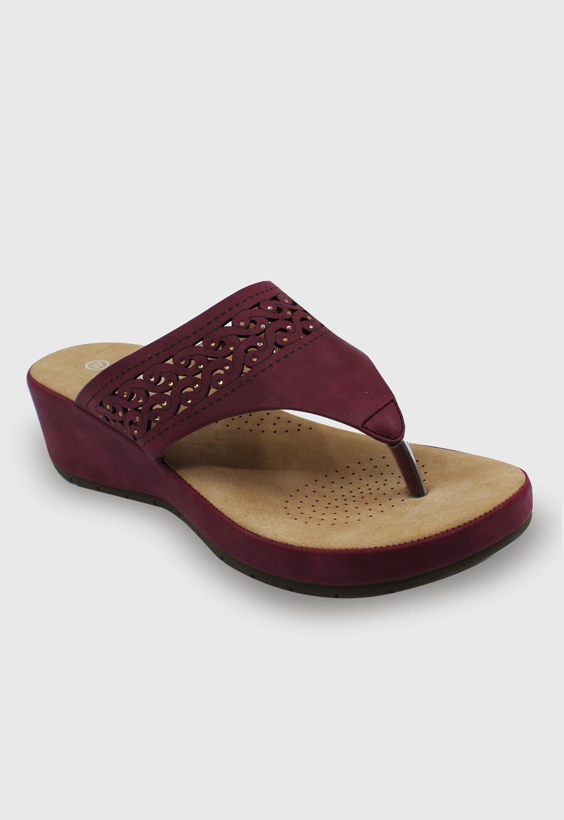 Sandalia Elena burdeo Stylo Shoes-2