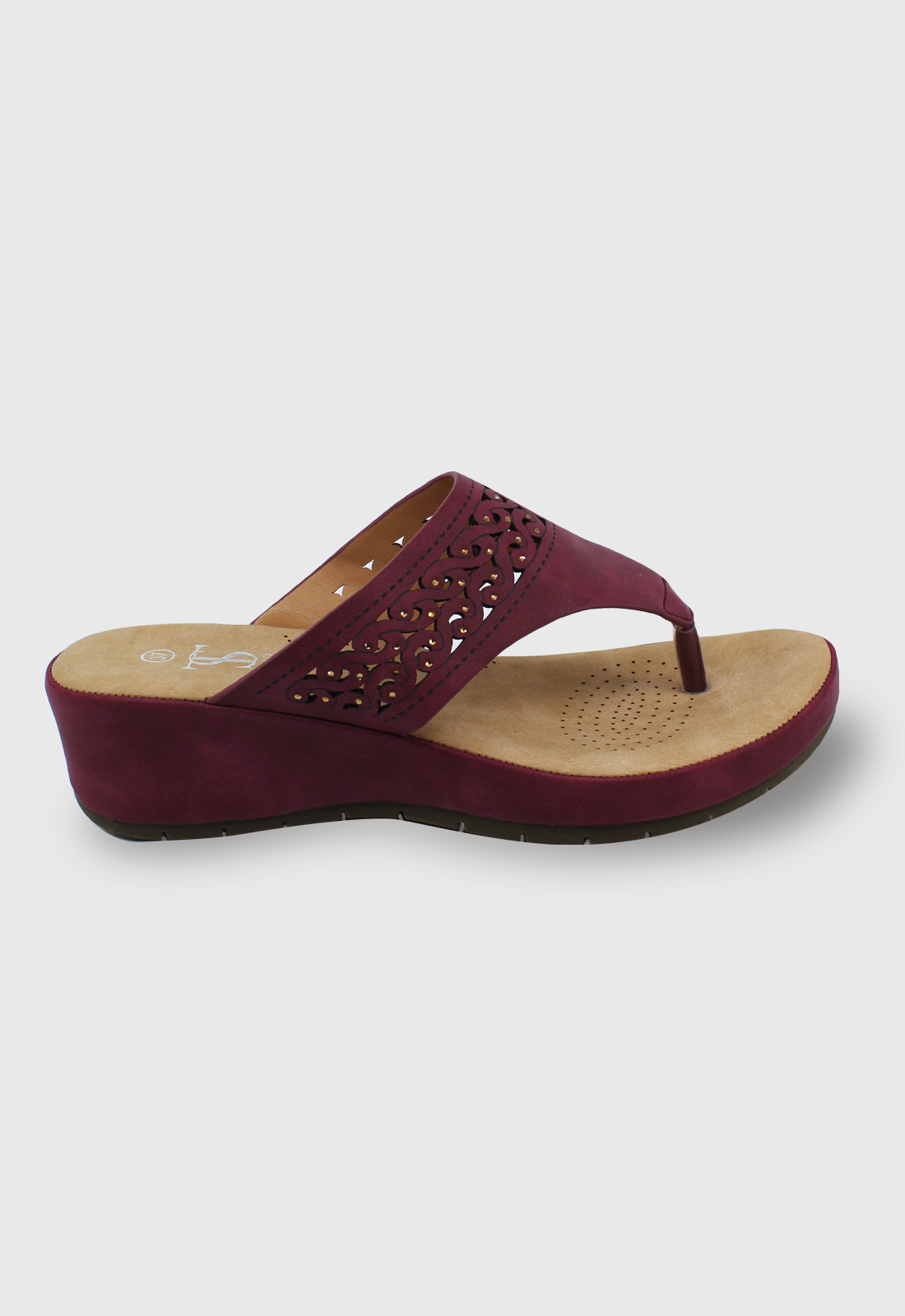 Sandalia Elena burdeo Stylo Shoes-0