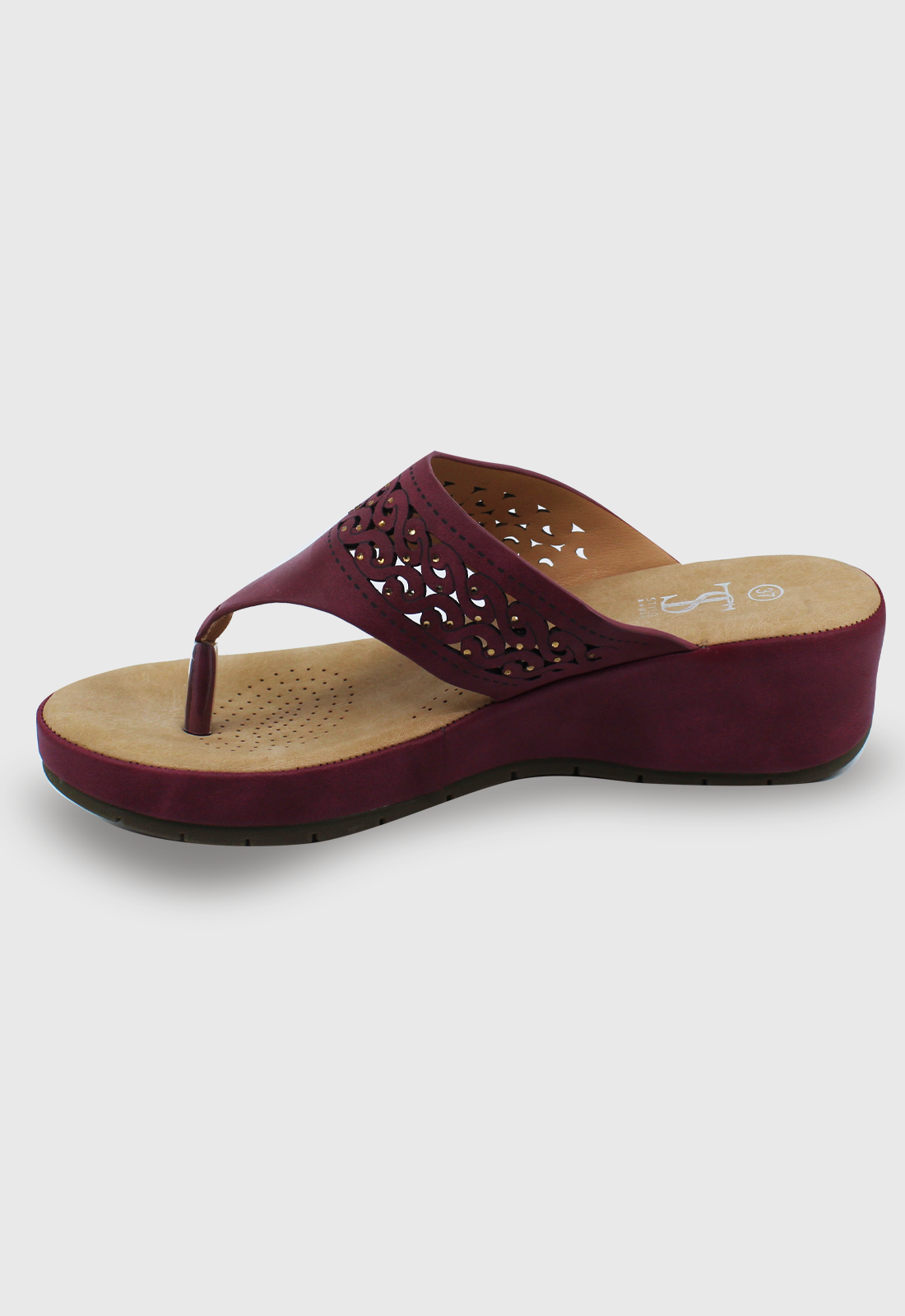 Sandalia Elena burdeo Stylo Shoes-1