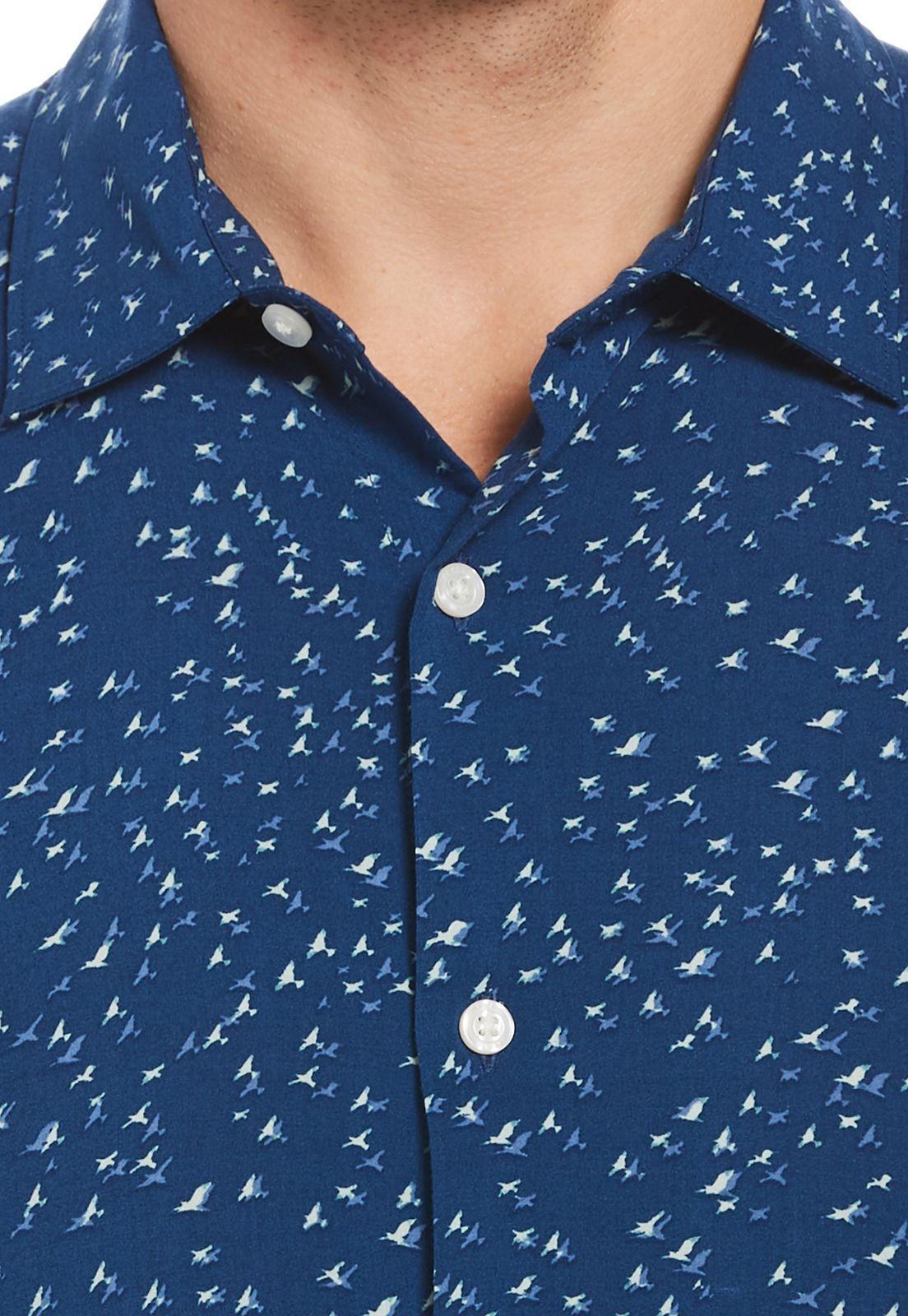 Camisa estampada azul ultra soft-2