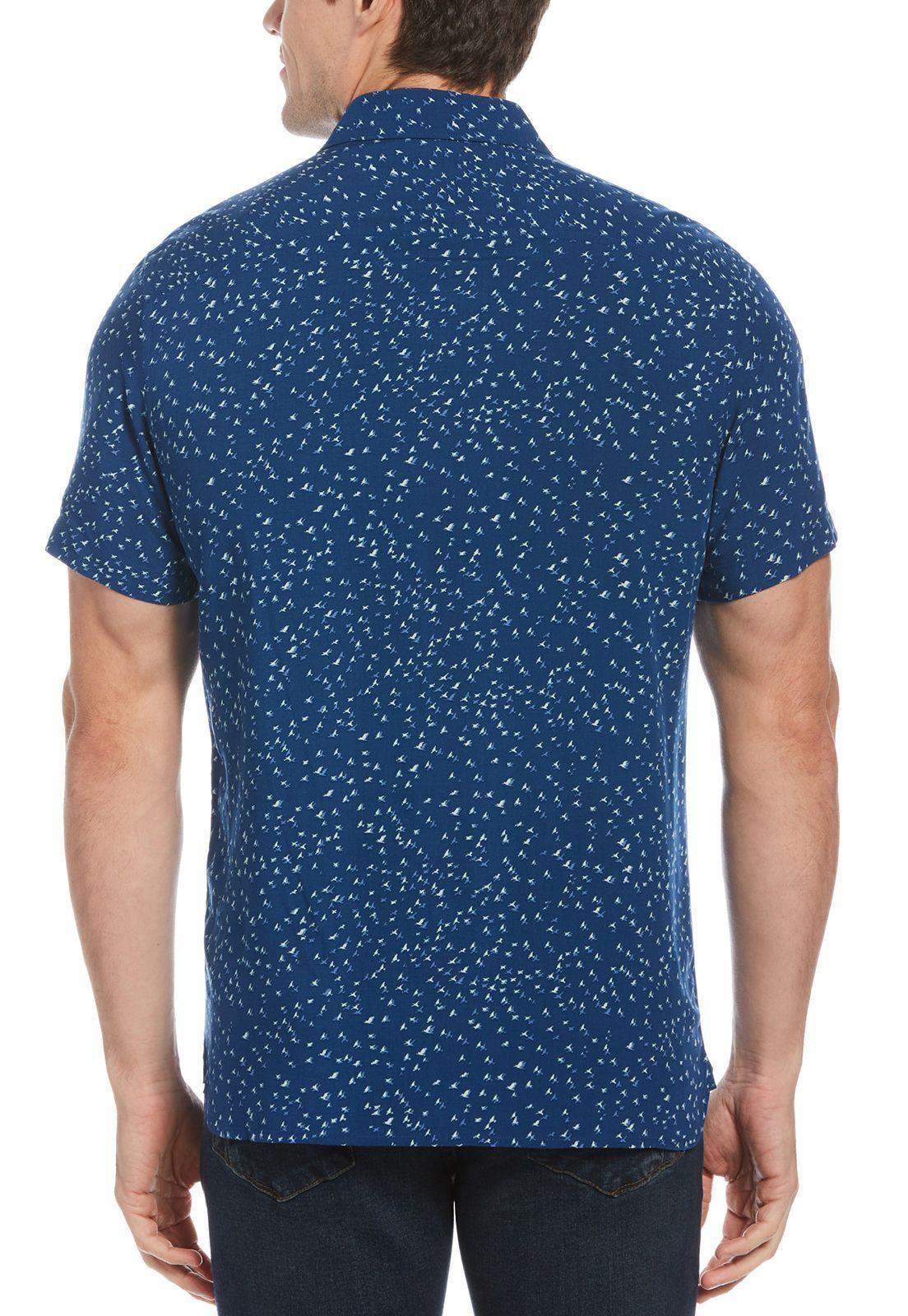 Camisa estampada azul ultra soft-1