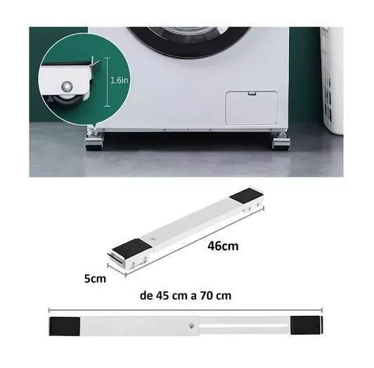 Soporte Para Refrigerador Lavadora Base Ajustable Con Ruedas-1