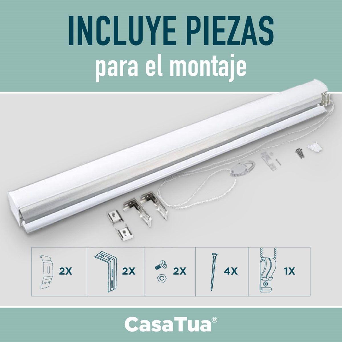 Cortina Roller Duo Día Noche Zebra, ancho 150 x largo 200cm Negro-6