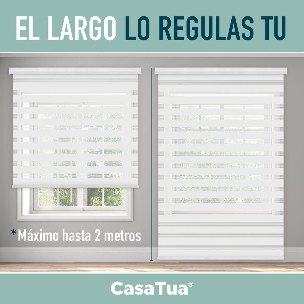 Cortina Roller Duo Día Noche Zebra, ancho 150 x largo 200cm Negro-3