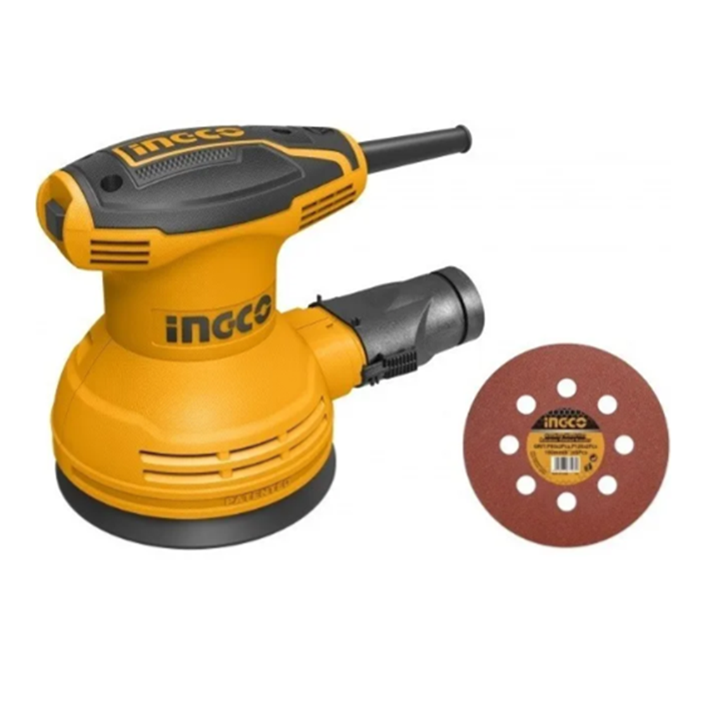 Lijadora Roto Orbital 320w 125mm + 5 Lijas Ingco-1