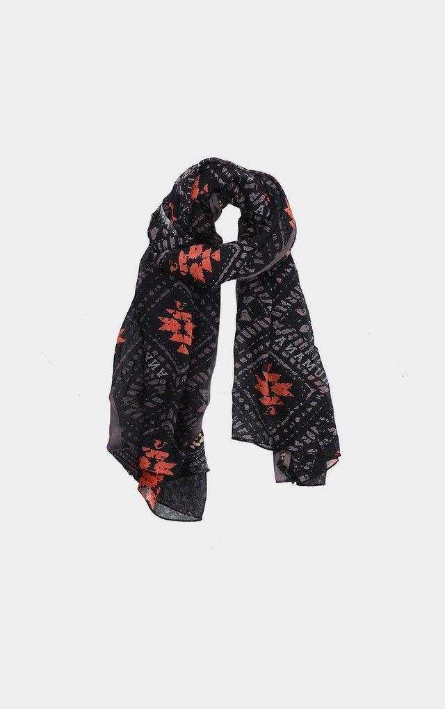Pañuelo Estampado Tribal negro Humana-0