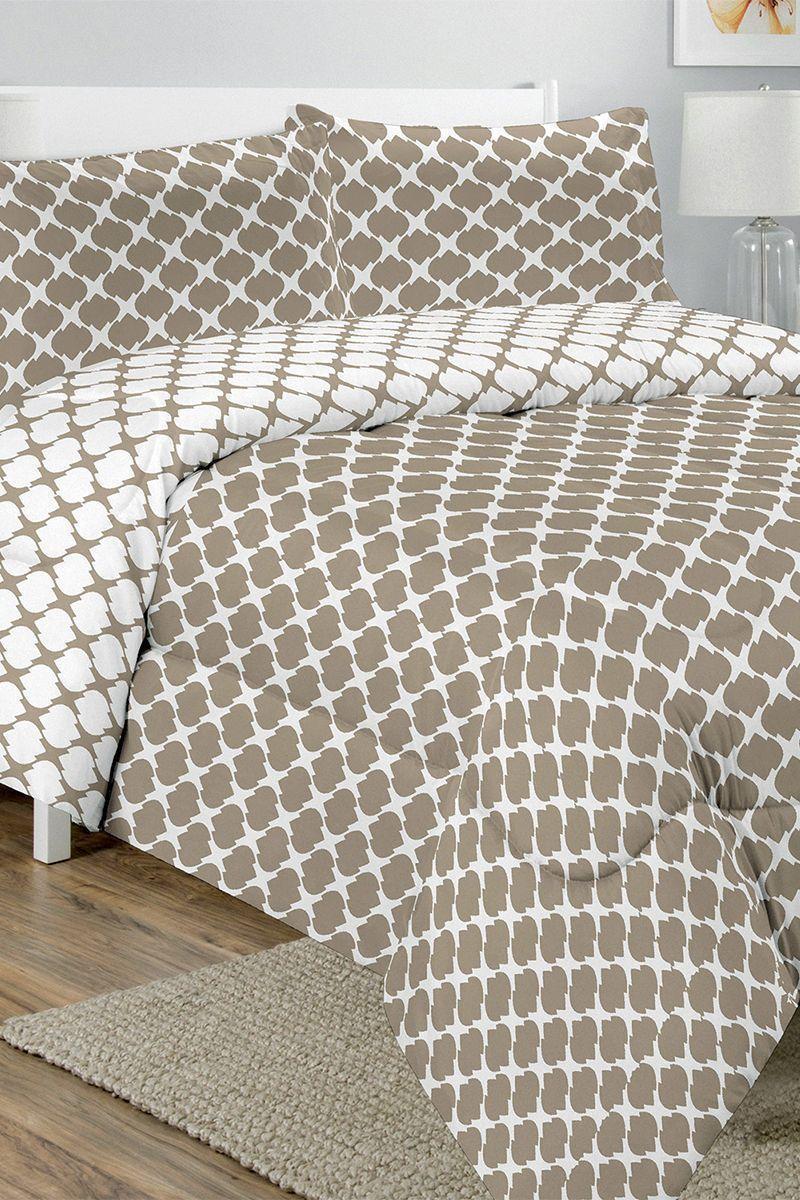 Plumón Estampado King Size 215x260 cm Café-0