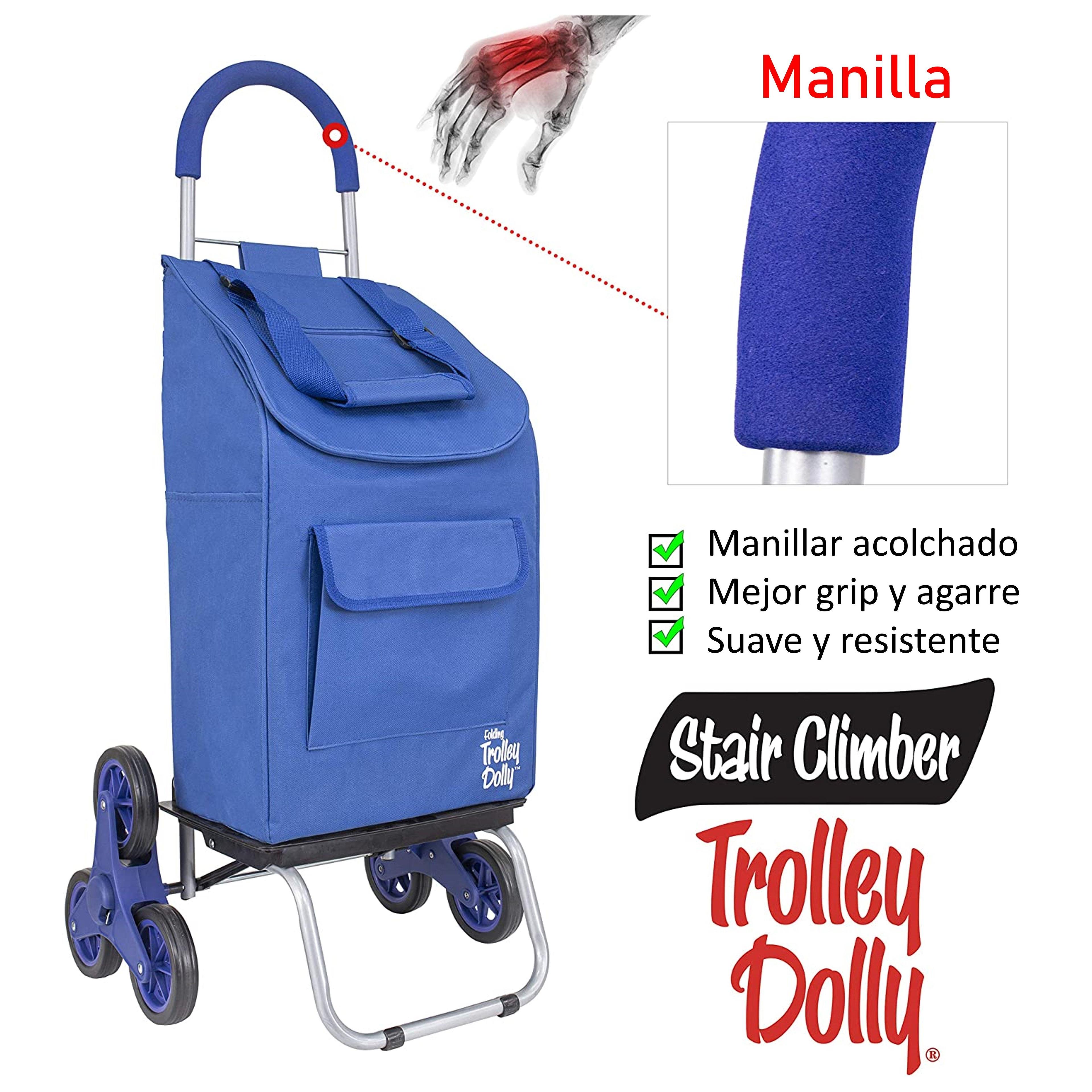 Carrito De Compras Plegable Escalador Feria Trolley Dolly Yegua Blue-3