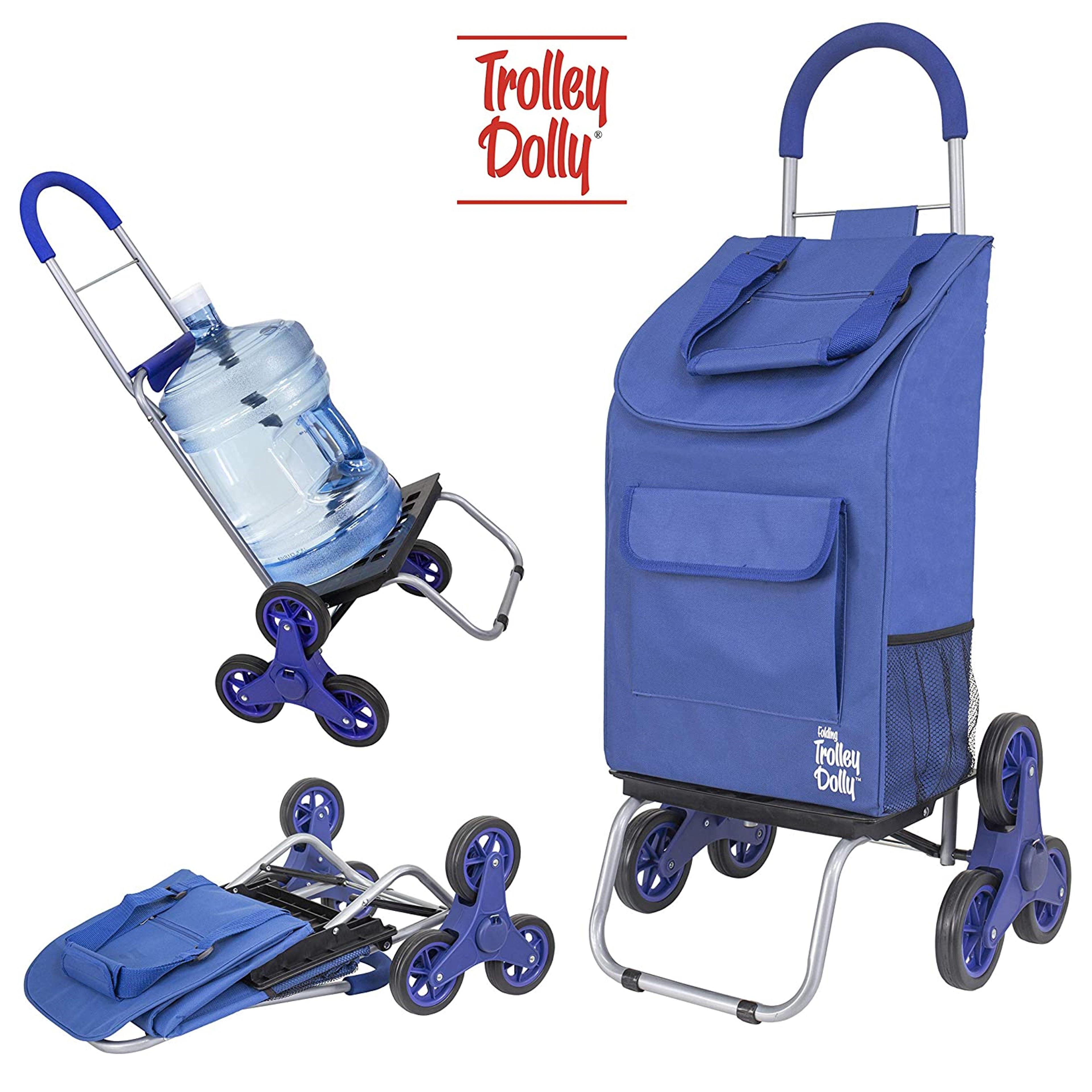 Carrito De Compras Plegable Escalador Feria Trolley Dolly Yegua Blue-2