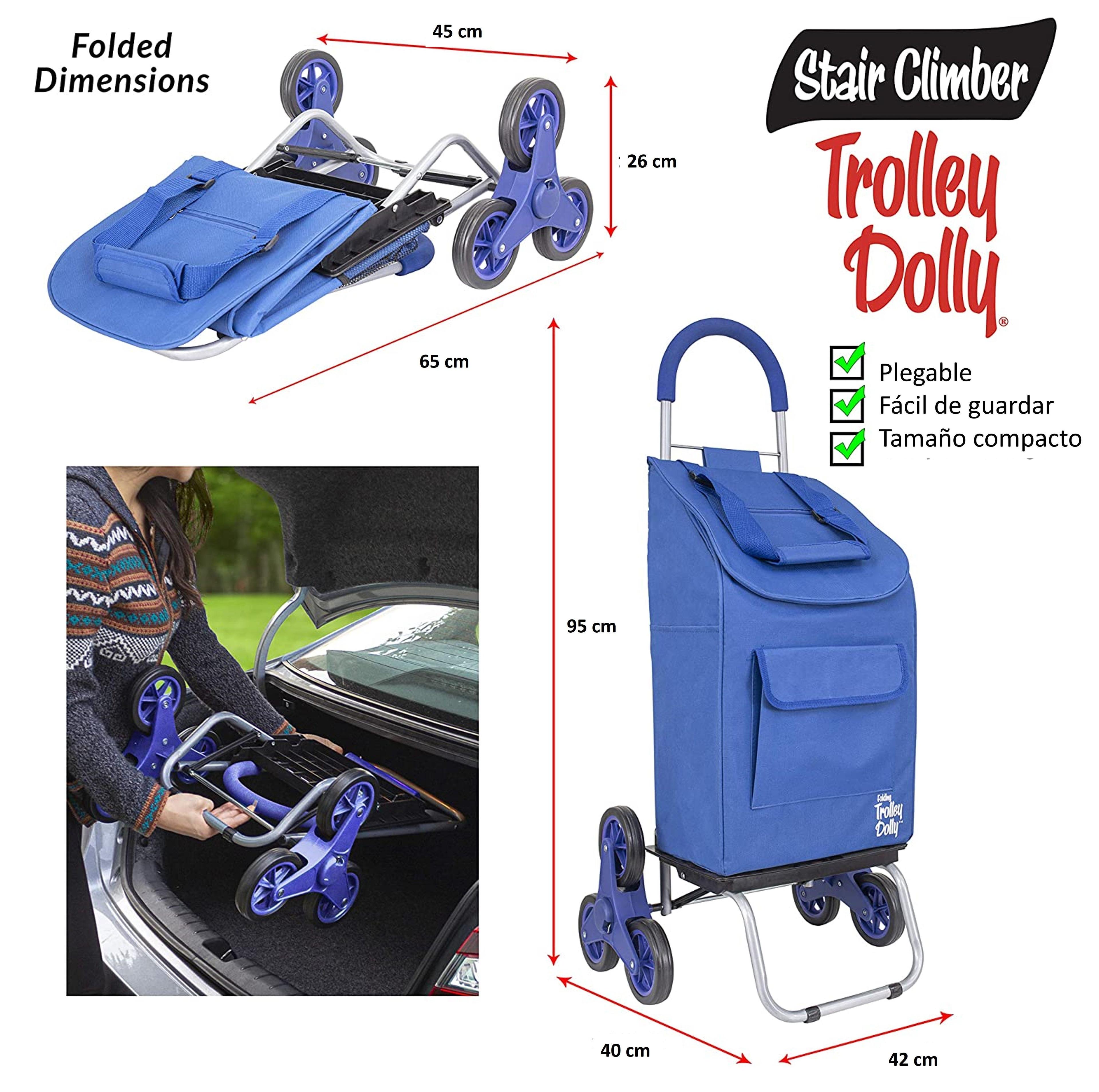 Carrito De Compras Plegable Escalador Feria Trolley Dolly Yegua Blue-4