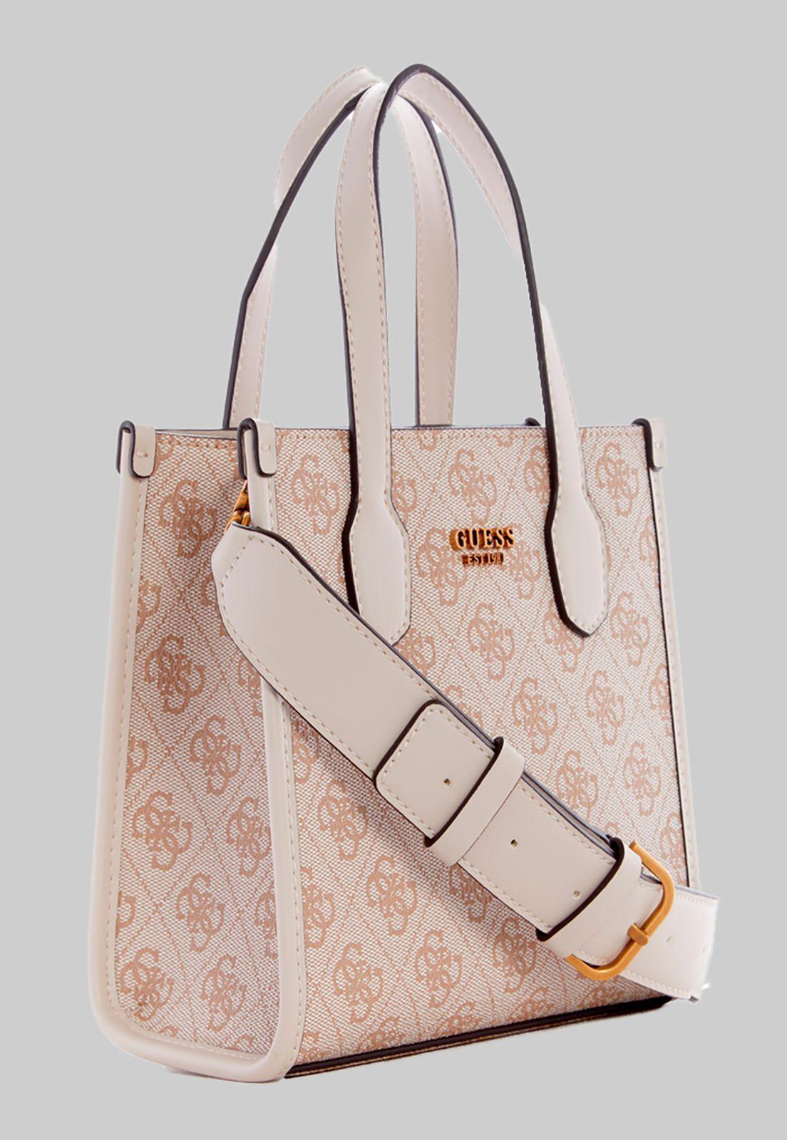 Mini Cartera Silvana Mini Tote Stl Crema Guess-0