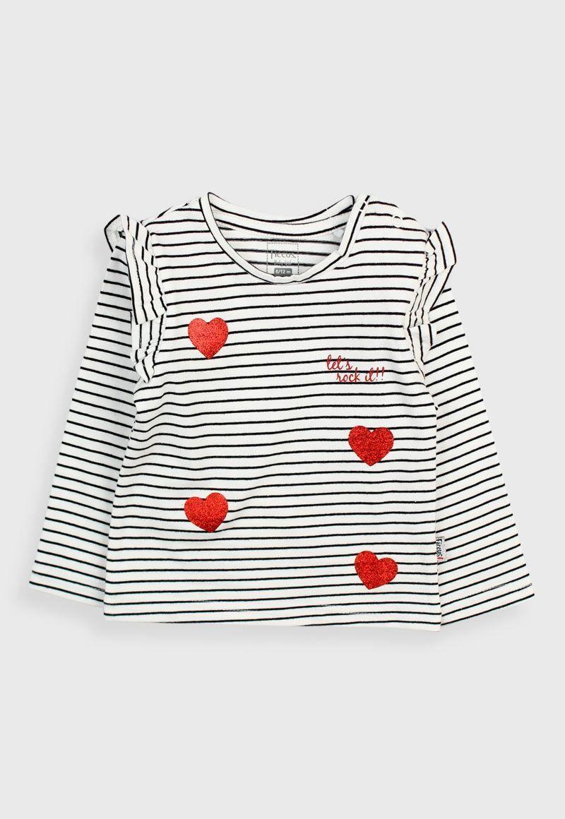 Polera bb niña listada stronger 174-0