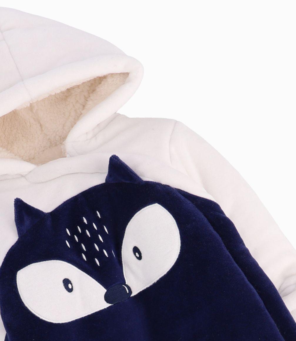 Saquito Recién Nacido De Polar Azul Marino-2