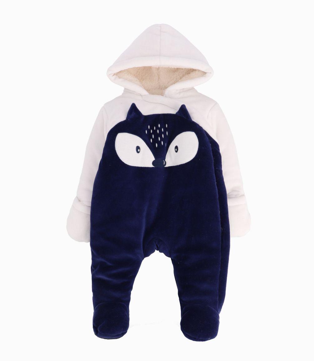 Saquito Recién Nacido De Polar Azul Marino-0