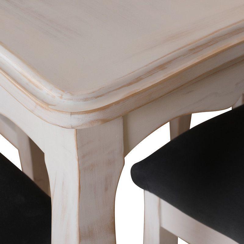 Comedor Normando 90x160 respaldo Tapizado Gris-3