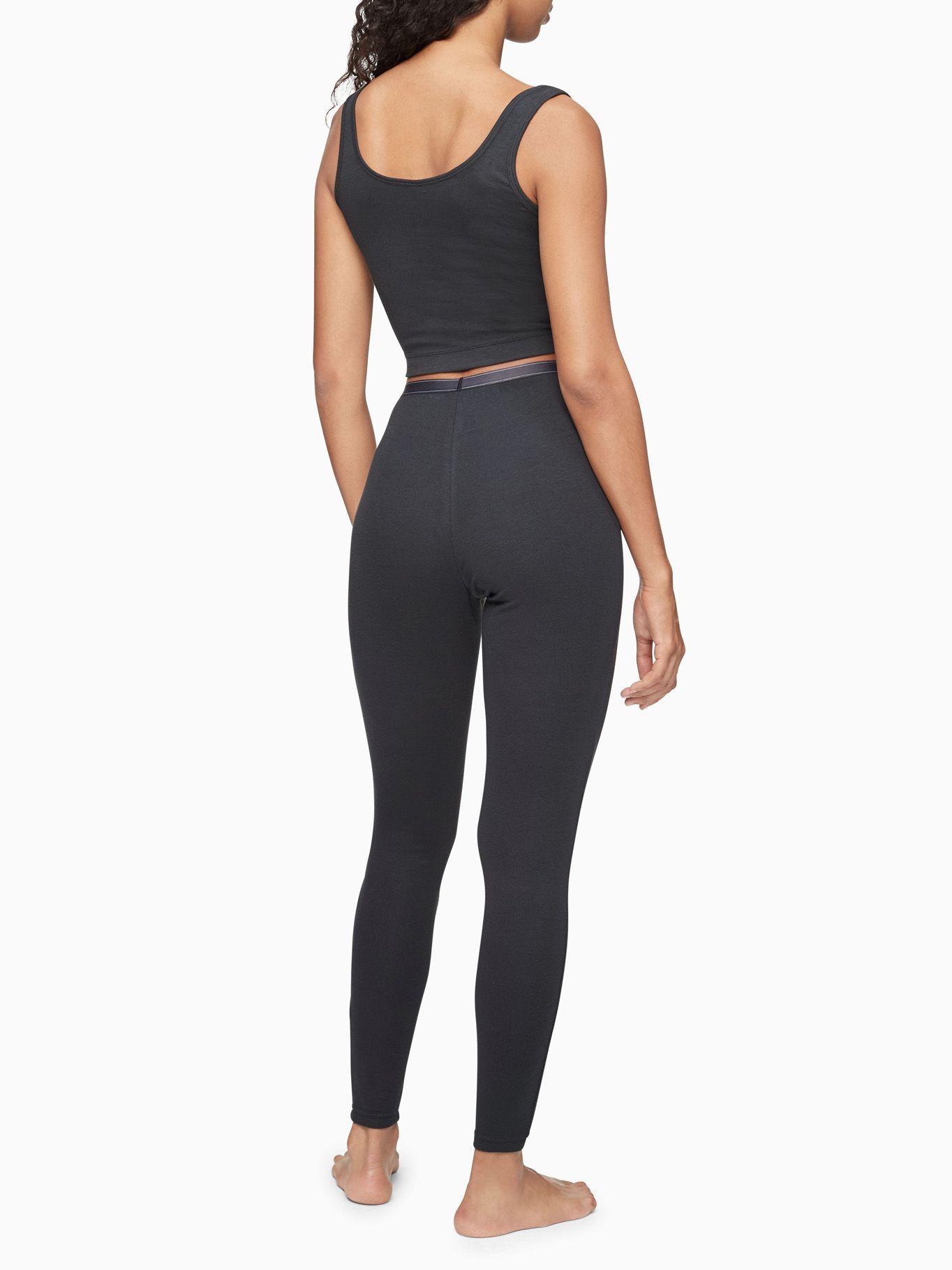 Legging Pure Ribbed Negro Calvin Klein-1