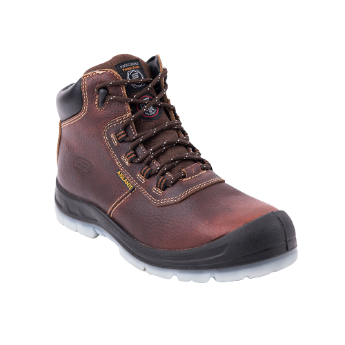 ZAPATO DE SEGURIDAD TIPO BOTIN SKECHERS HAMMER HIGH CAFÉ-0