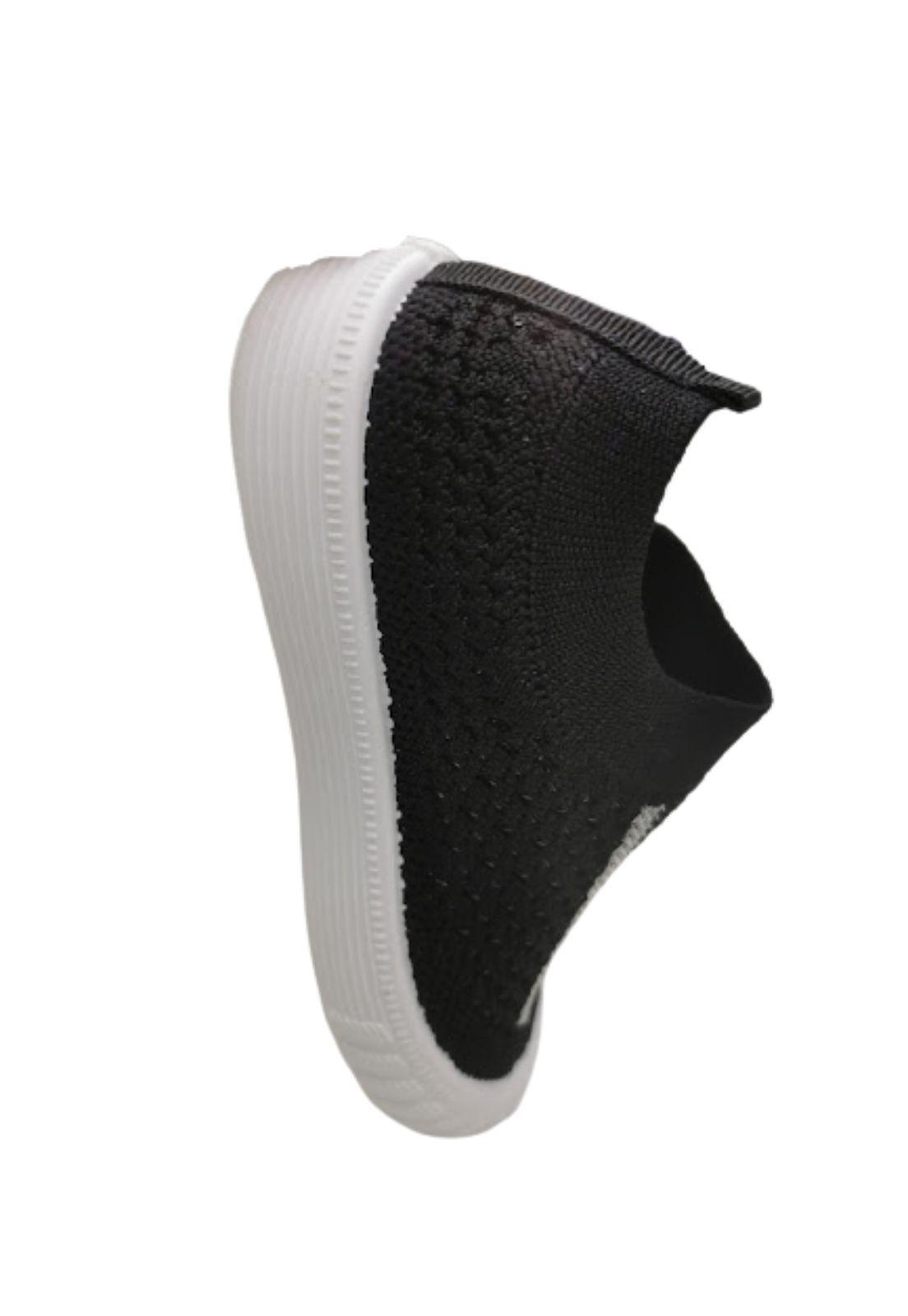 Zapatilla Deportiva Negro Sin Cordones Niño-3