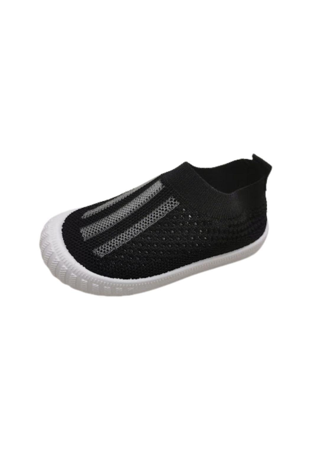 Zapatilla Deportiva Negro Sin Cordones Niño-0