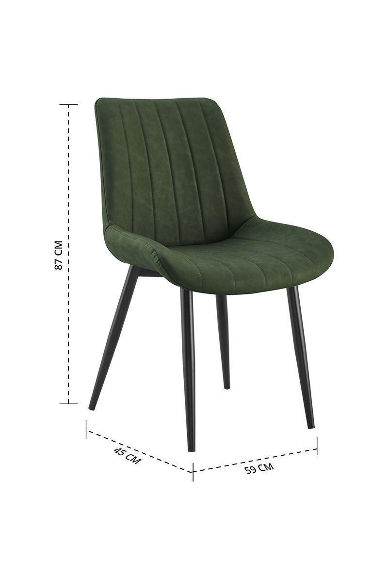 Pack 4 Silla Comedor Sitial Dorianna Verde-2