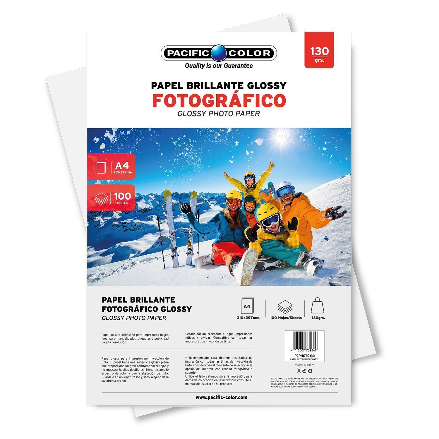 Papel Fotográfico Glossy 100 Hojas A4 130grs-3