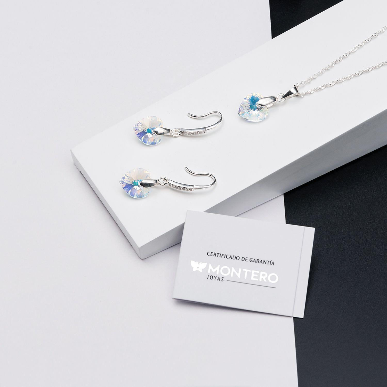 Conjunto Romance Cristales Genuinos Aurora Boreal-1