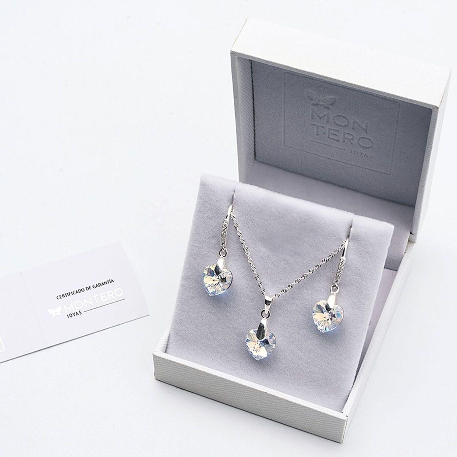 Conjunto Romance Cristales Genuinos Aurora Boreal-2