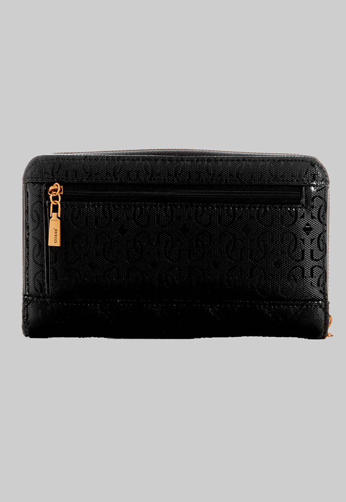 Billetera Gaia Slg Large Zip Around Negro Guess-1