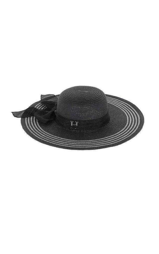 Sombrero Striped Negro Humana-0