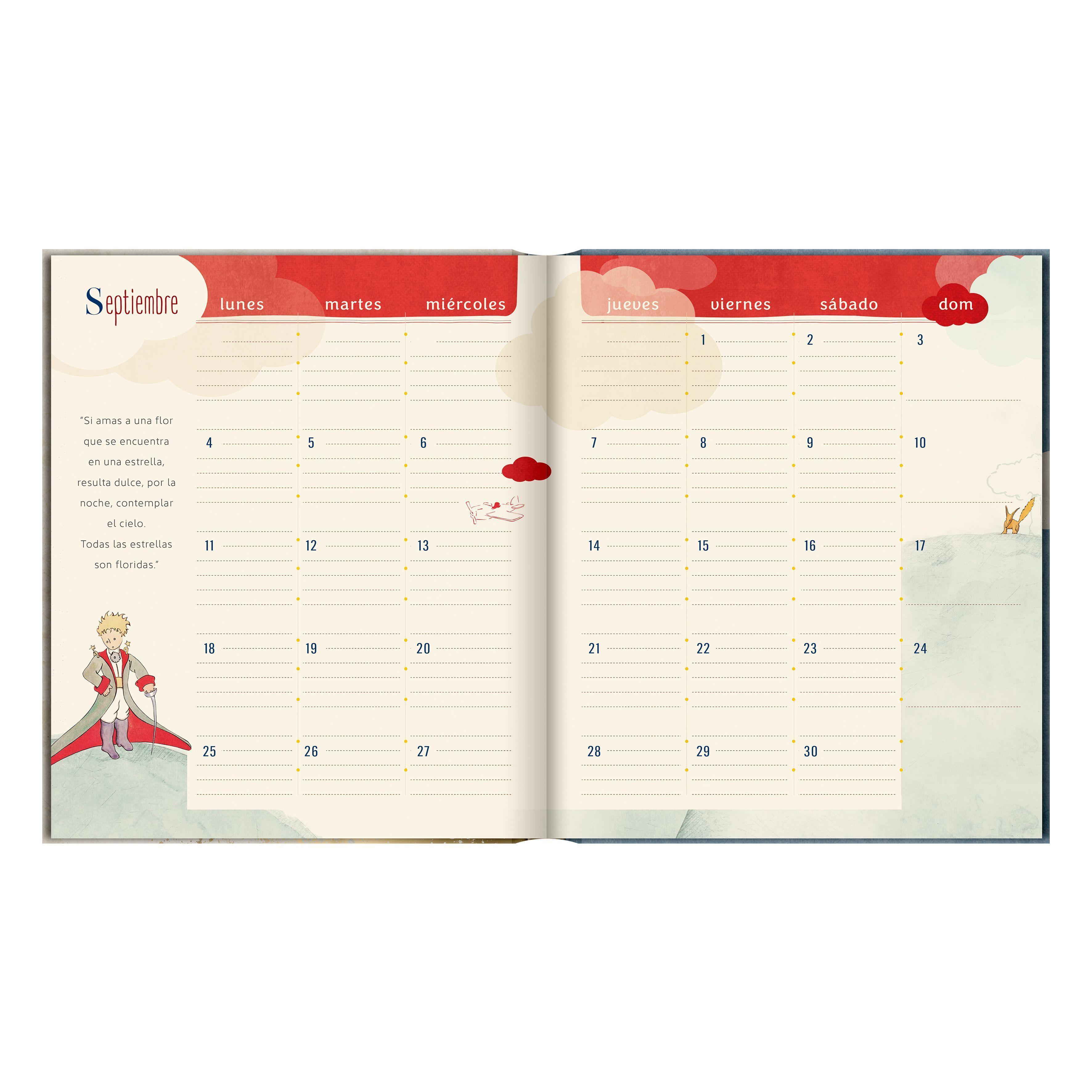 Agenda Le Petit Prince Vienes del Cielo Semana Vista 2023-2