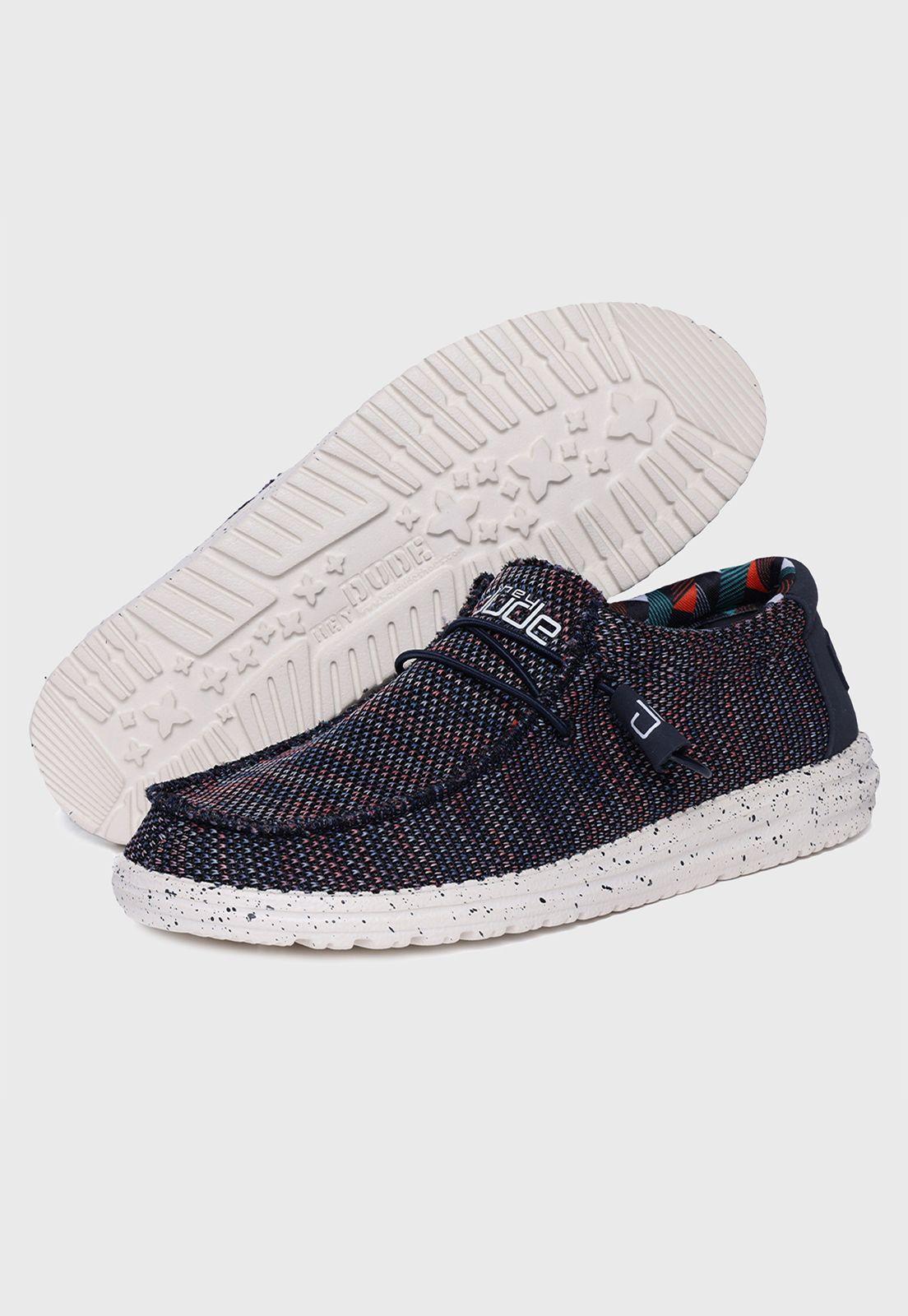 Zapato Wally Sox Blue Orange Hombre Heydude-2
