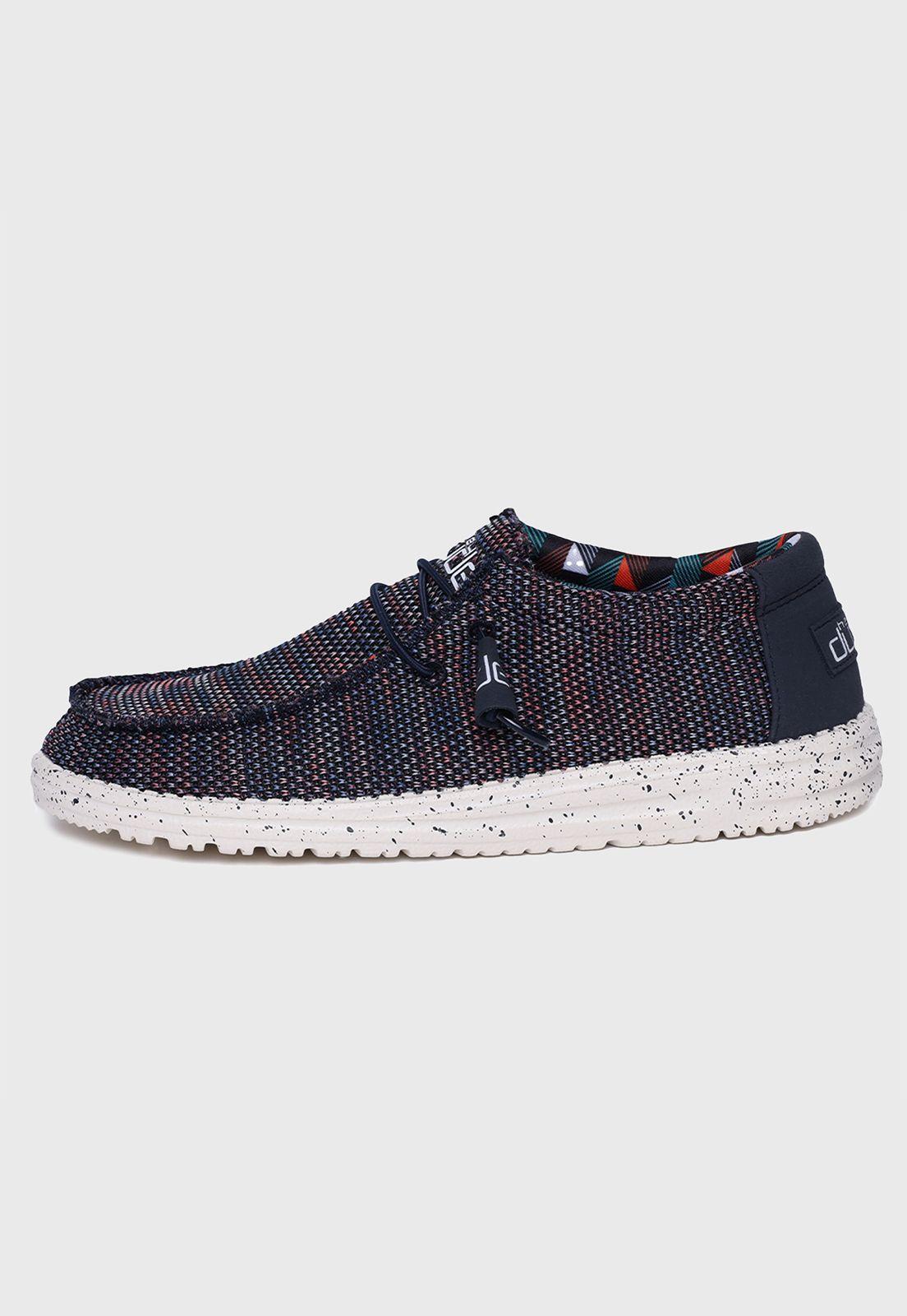 Zapato Wally Sox Blue Orange Hombre Heydude-0