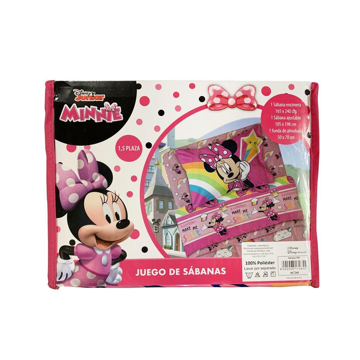 MINNIE MOUSE - JUEGO DE SABANAS - RAINBOW - 1.5 PLAZA - WINDSOR-3