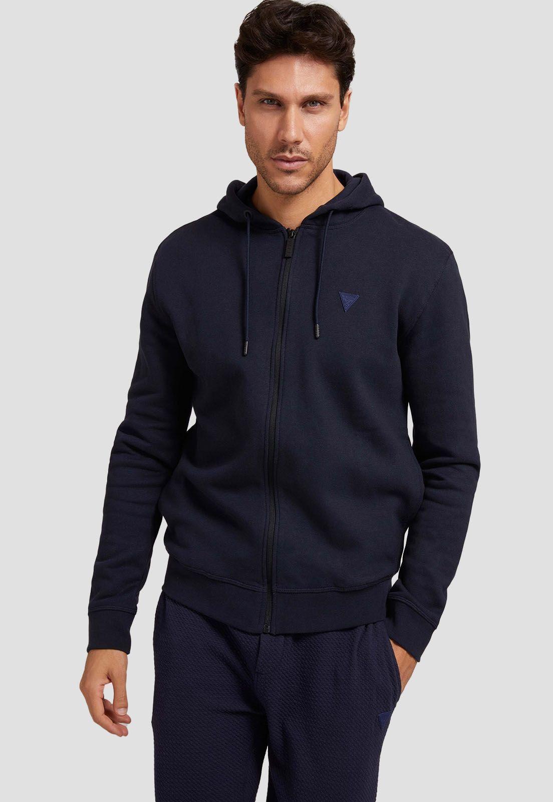 Poleron Guess Aldwin Zip Hooded Sweatshirt Dpm-0