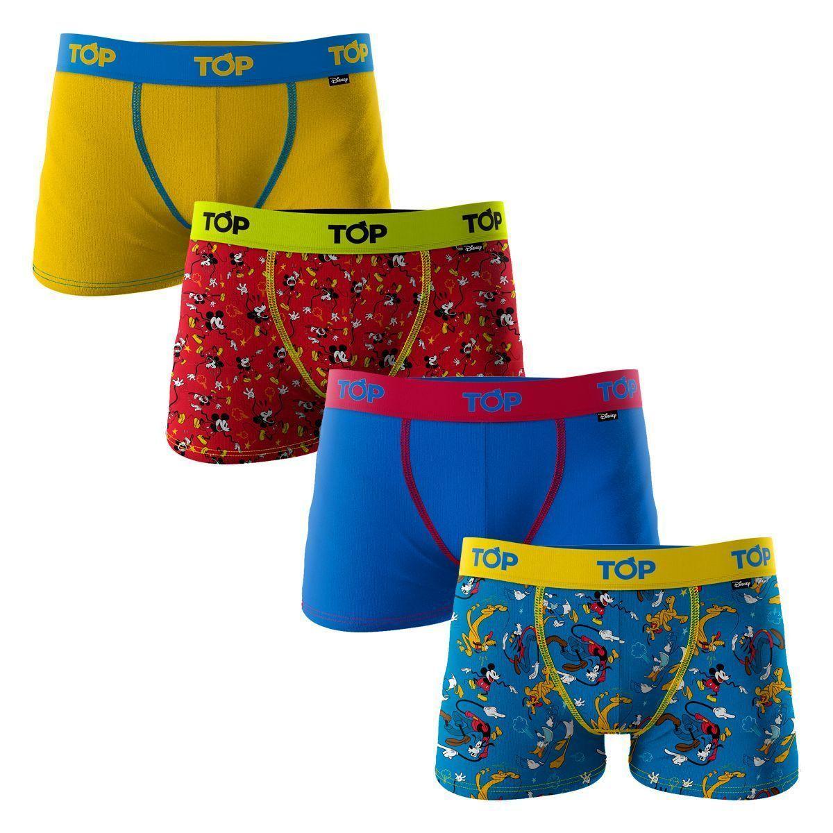 Boxers Medio Niño Algodón Disney Pack 4 C4-0