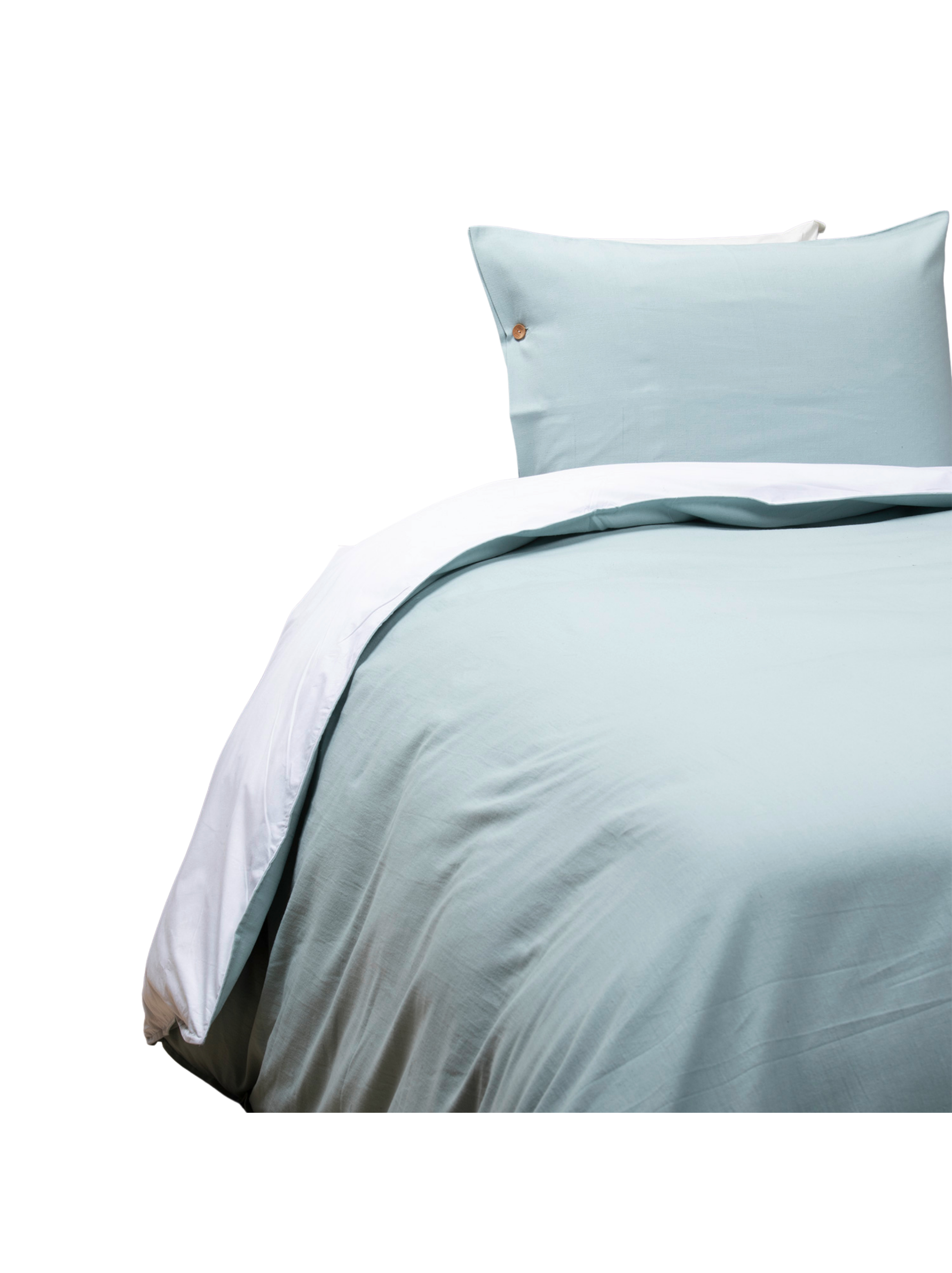 Funda de plumón verde lino algodón 1.5P-0