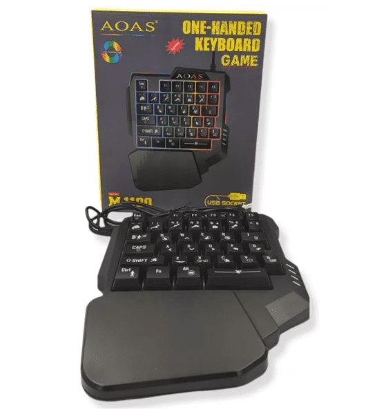 Teclado de una mano Gamer Retroiluminado Aoas-3