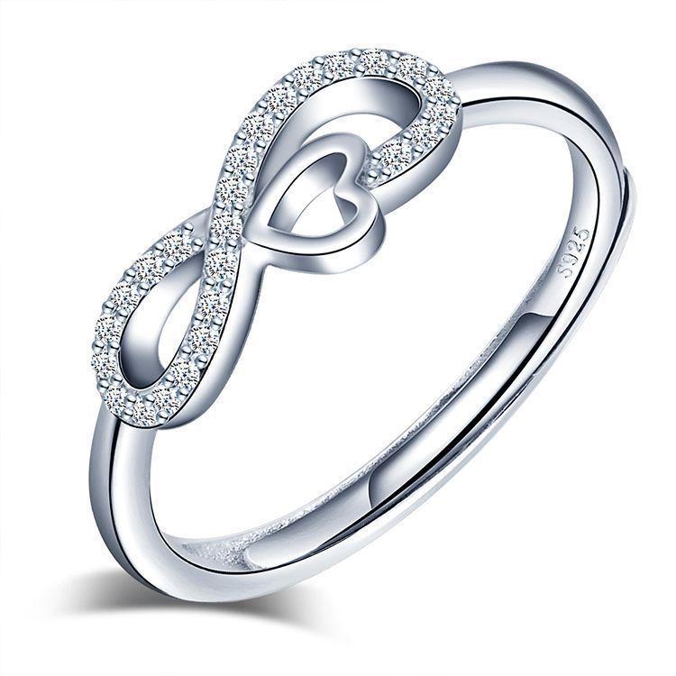 Anillo Infinito Ajustable Plata S925-0