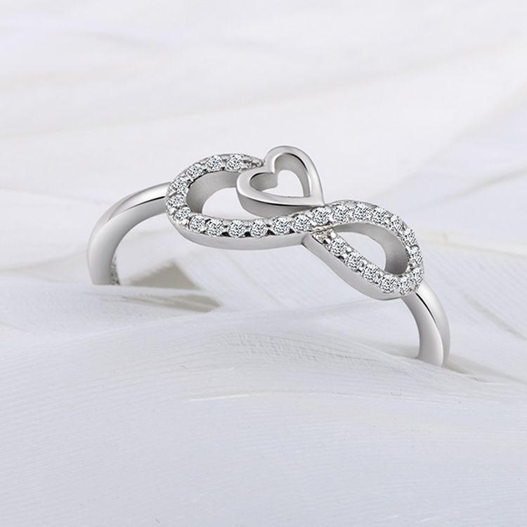 Anillo Infinito Ajustable Plata S925-1