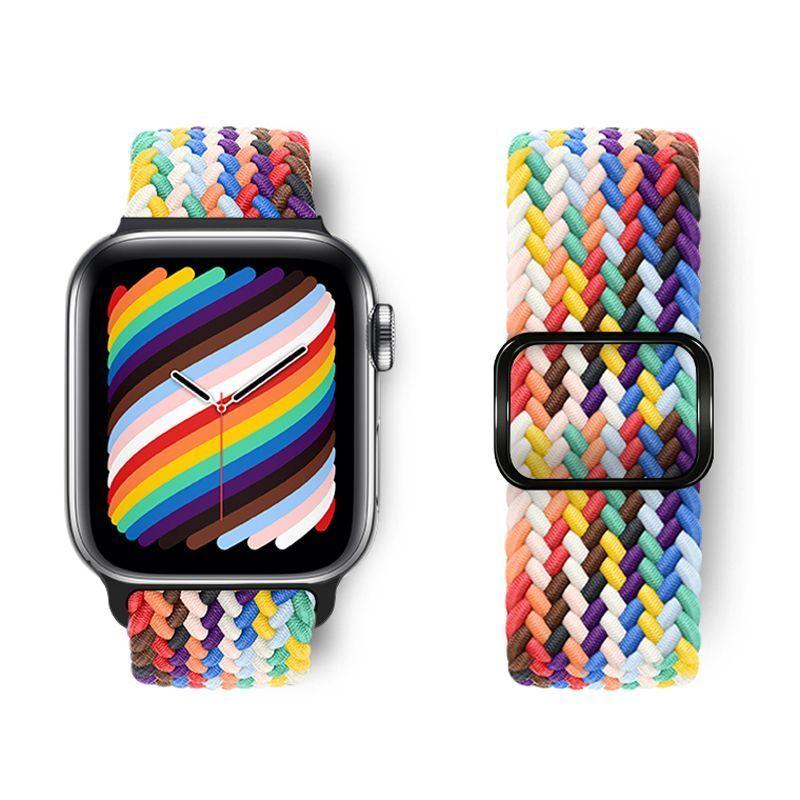 Correa Trenzada Compatible Iwatch Apple Watch Arcoiris 42-44-45MM-2