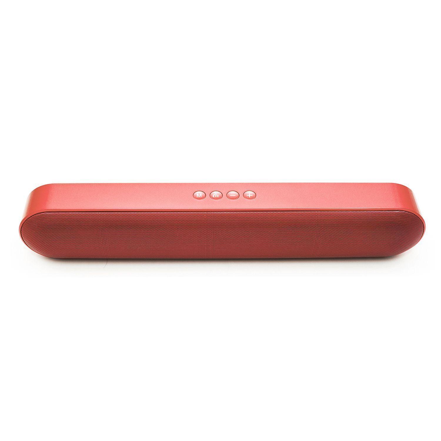 Barra De Sonido Parlante Bluetooth Portátil 10w Rojo - PuntoStore-0