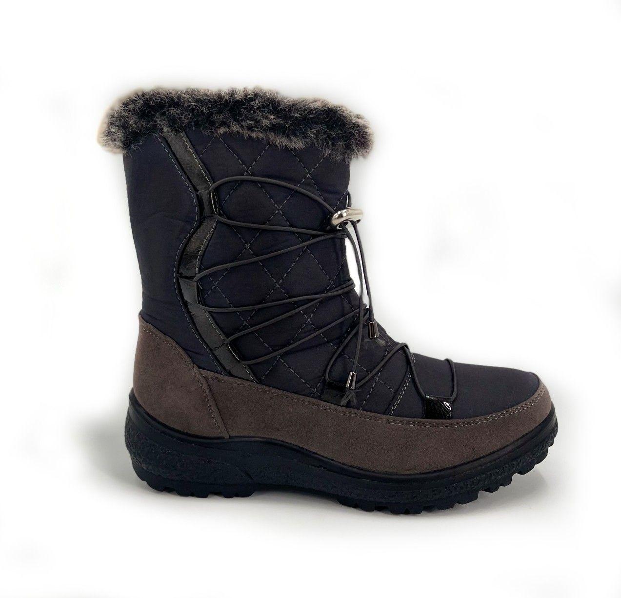Botin Cordon Engomado Gris Dreato Mujer-2