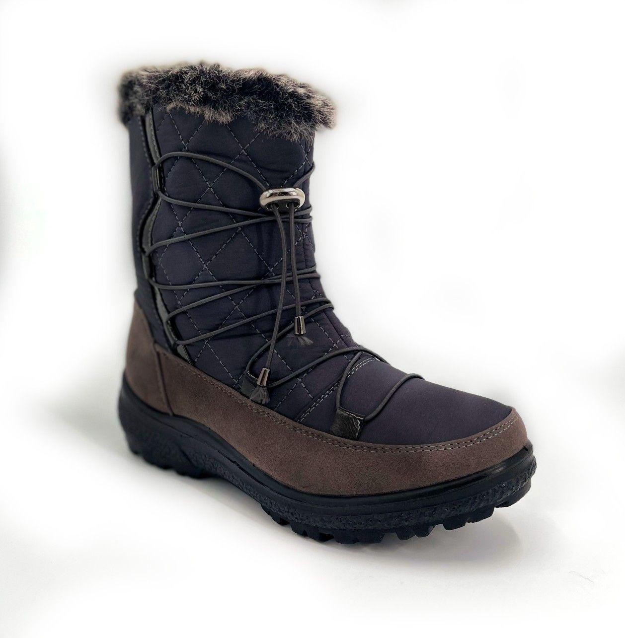 Botin Cordon Engomado Gris Dreato Mujer-0