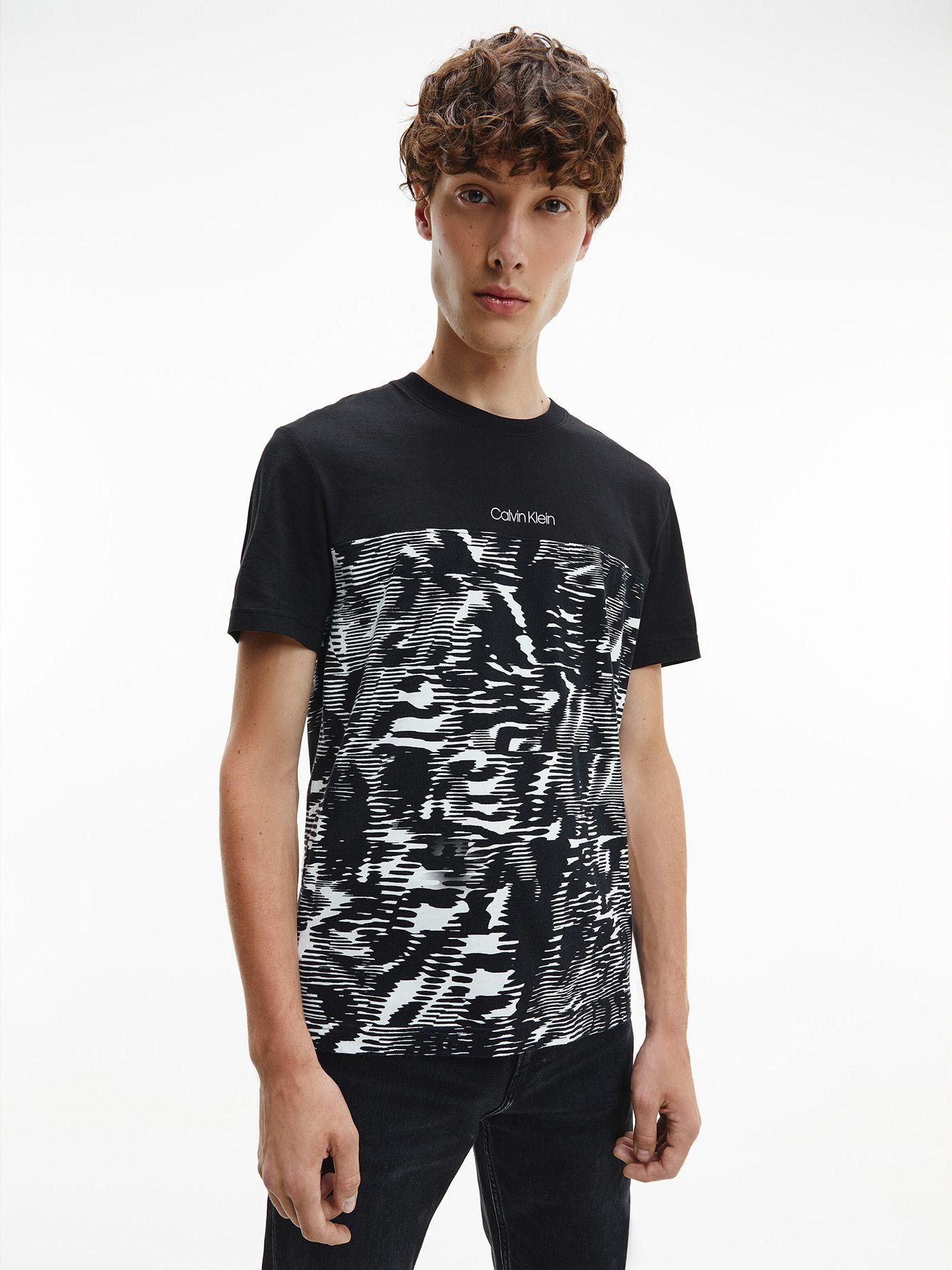 Polera Allover B&W Blocking Negro Calvin Klein-0