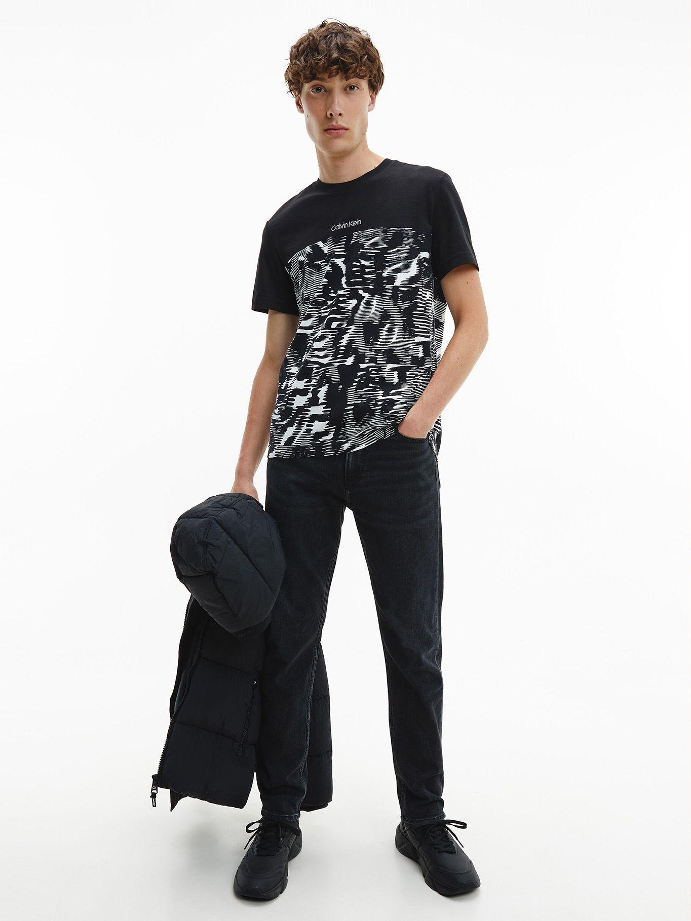 Polera Allover B&W Blocking Negro Calvin Klein-1