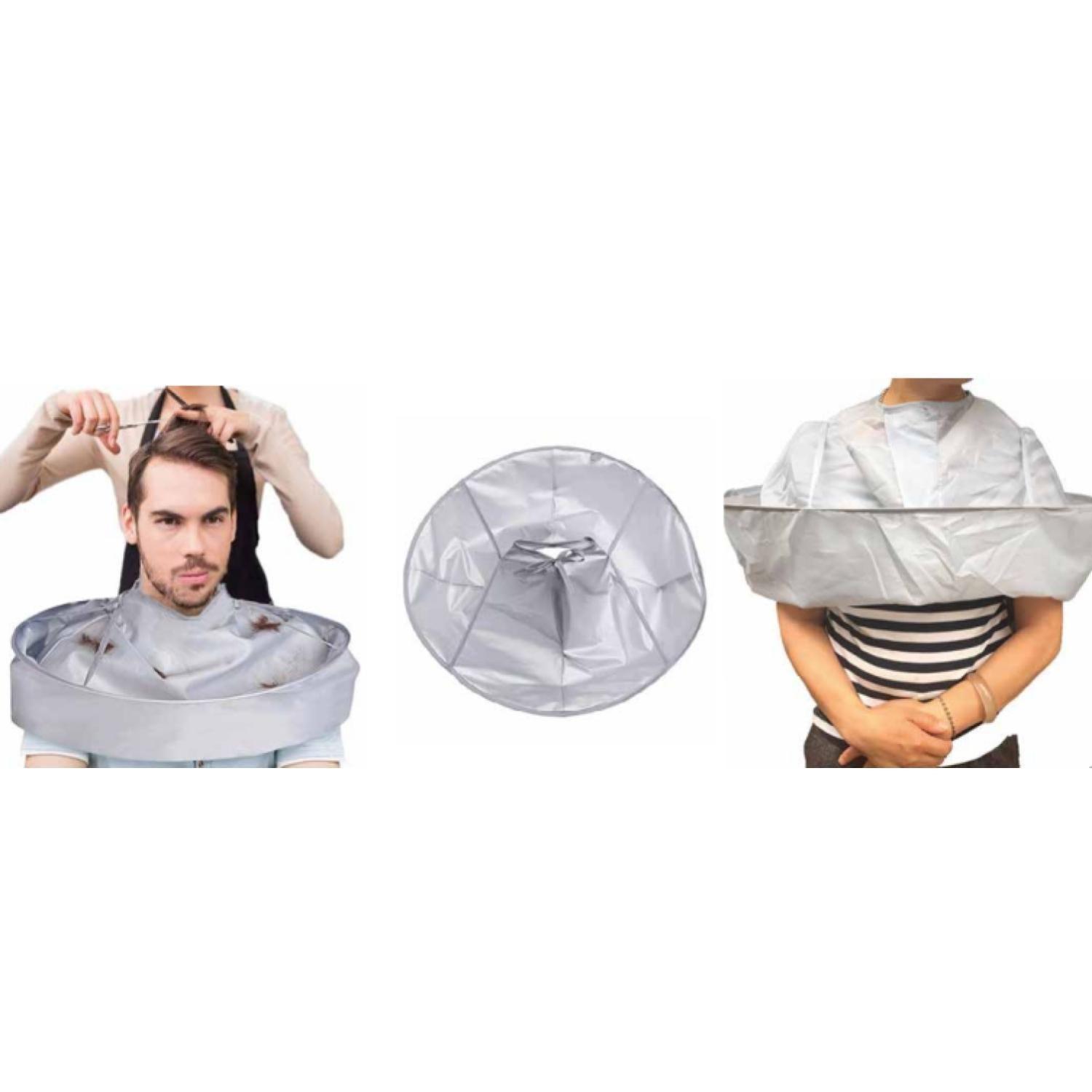 Capa Manta Para Cortar Cabello Pelo Plegable Gris-1
