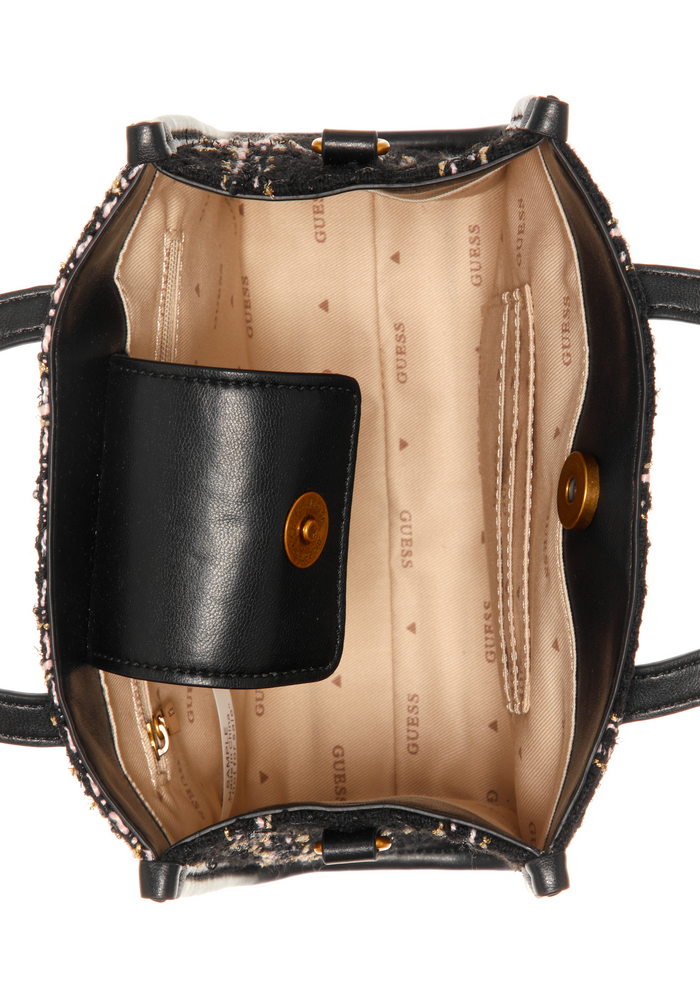 Mini Cartera Silvana Mini Tote Bkw Negro Guess-3